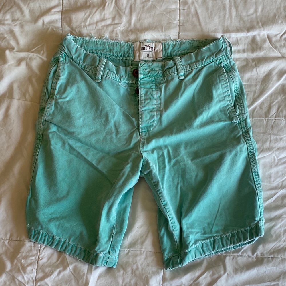 Hollister brand Aqua Flat Front Shorts size 31